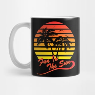 Fun In The Sun 80s Tropical Sunset Mug